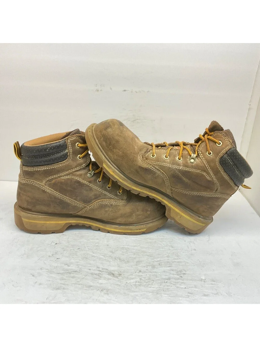 Dakota Men's 6'' Quad Comfort Steel Toe Comp. Plate Work Boots 6114 Brown 11W